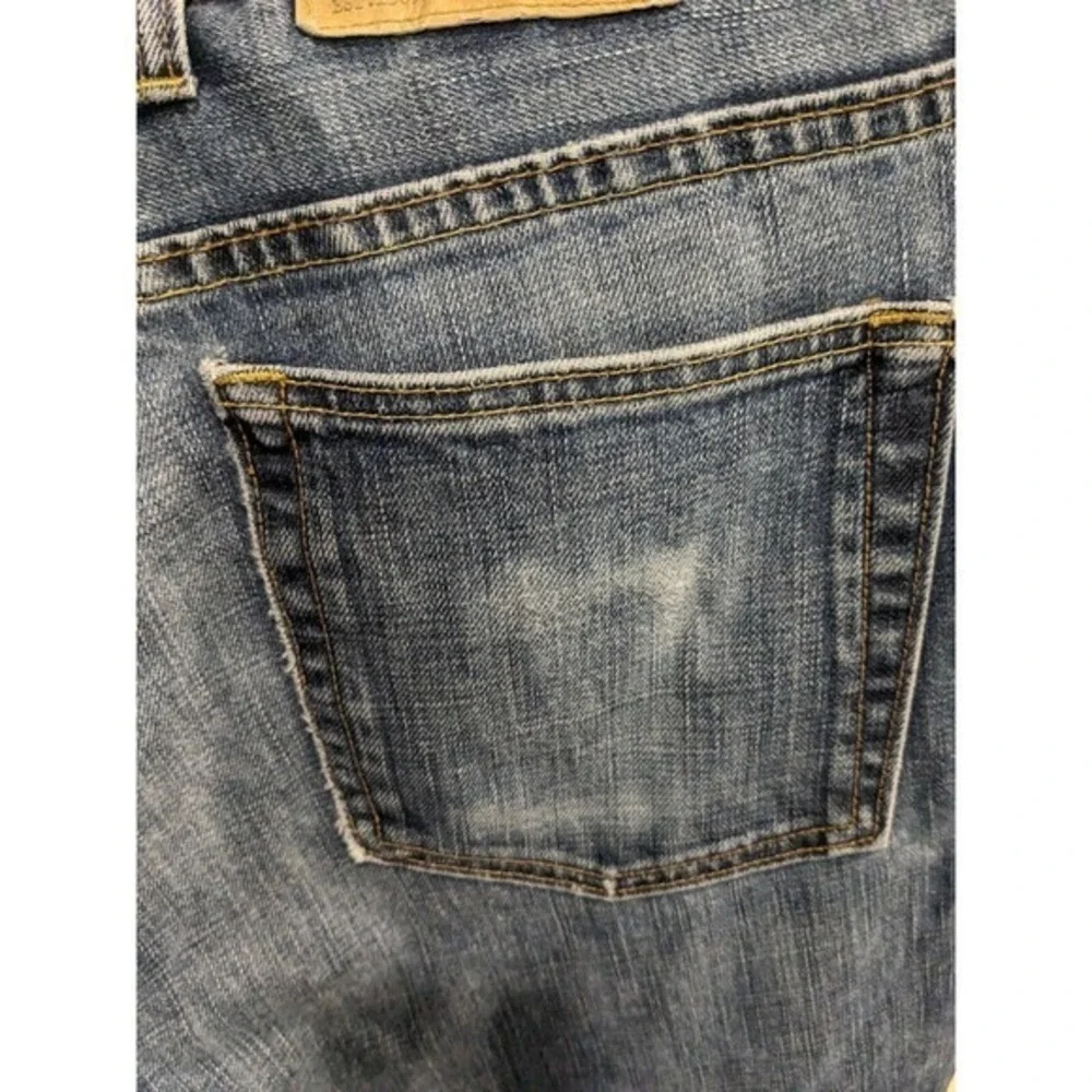 Lucky Brand 221 Vintage Straight Mens 36x32 Blue Denim Soft Faded jeans distress